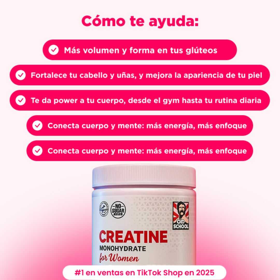 Creatina para Mujeres Formula Especial para Aumentar Glúteos