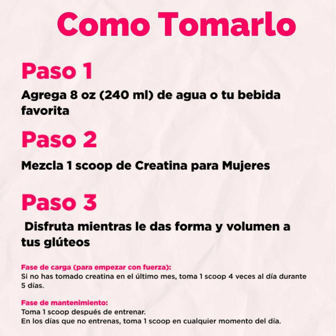 Creatina para Mujeres Formula Especial para Aumentar Glúteos